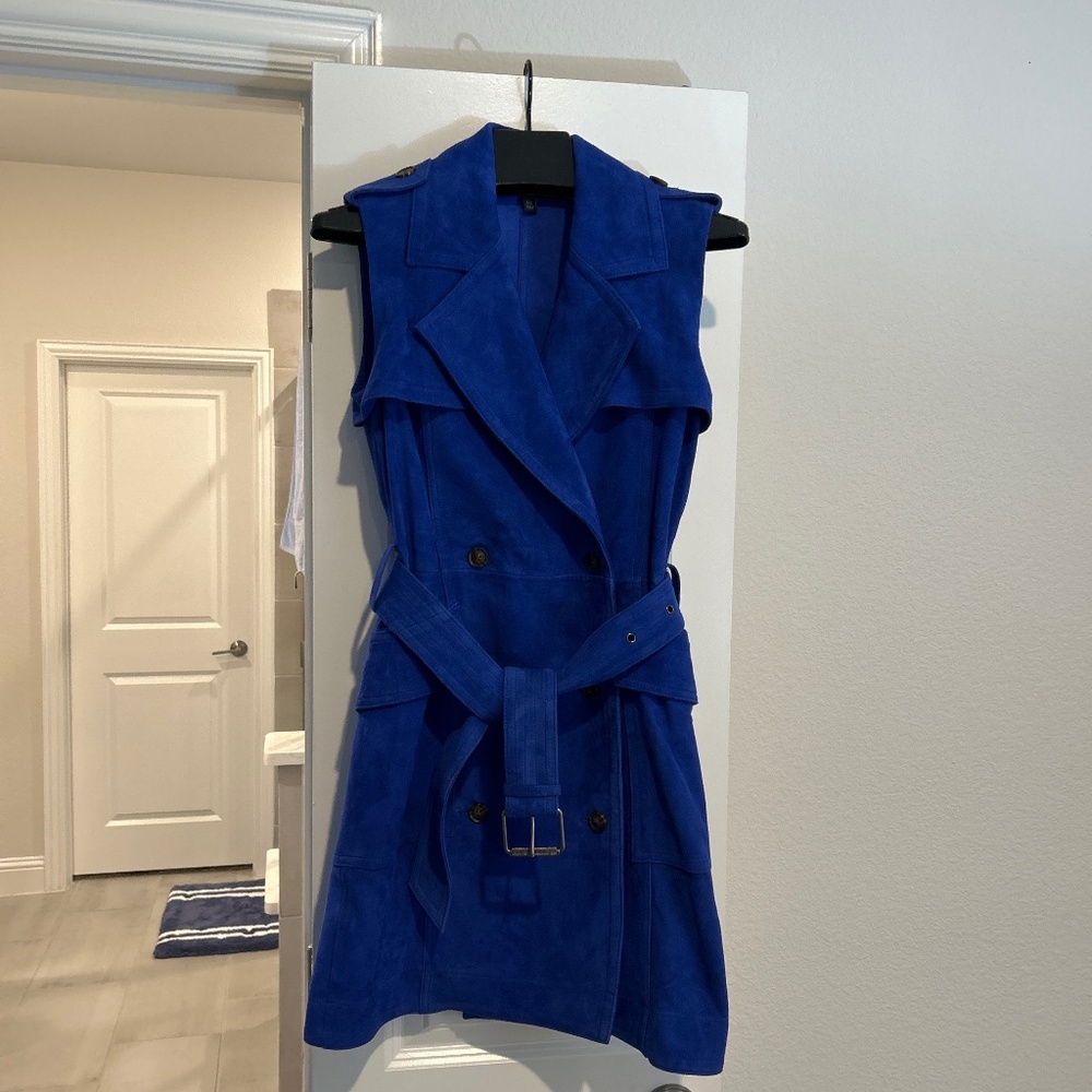 Banana Republic suede trench dress